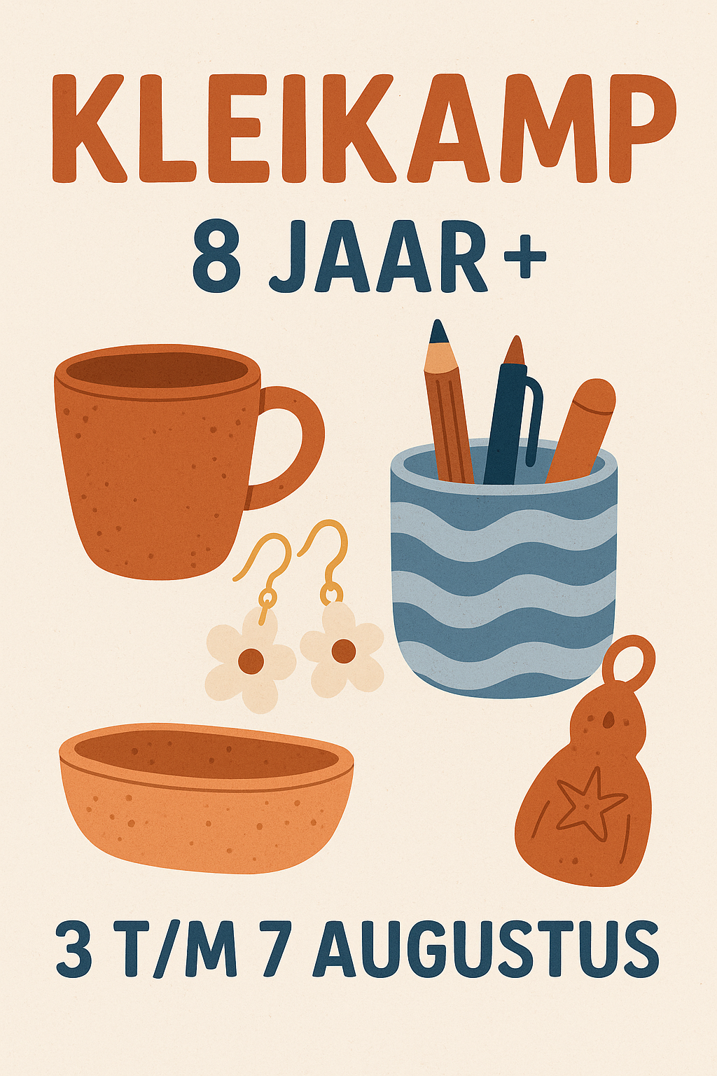 Klei kamp - vanaf 8 jaar tot 15/16 jaar