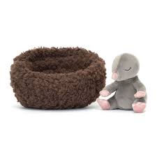 Jellycat Hibernating mol– 12 cm.