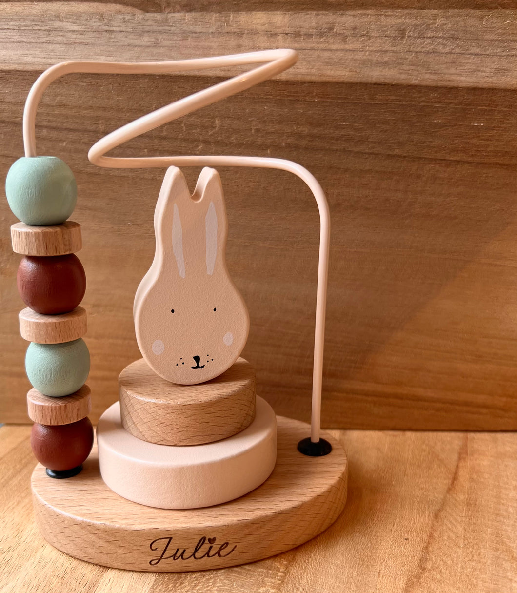 Trixie houten kralenframe konijn met naam